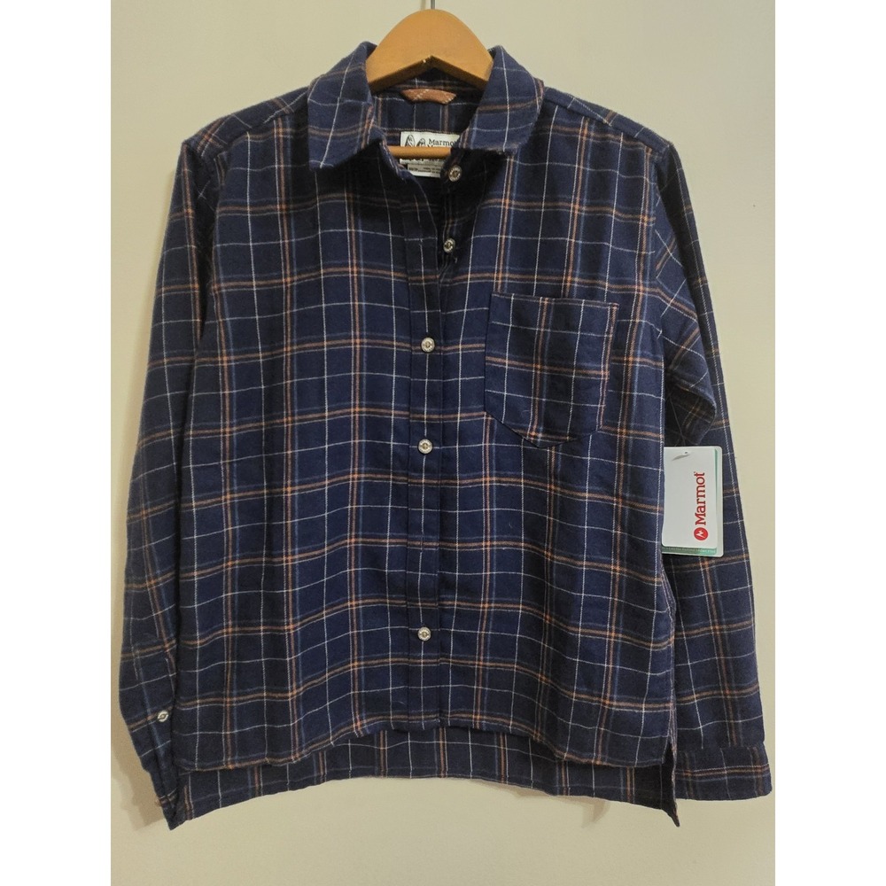 Marmot Womens Fairfax Boyfriend Midweight Flannel Shirt Arctic Navy XS M10643